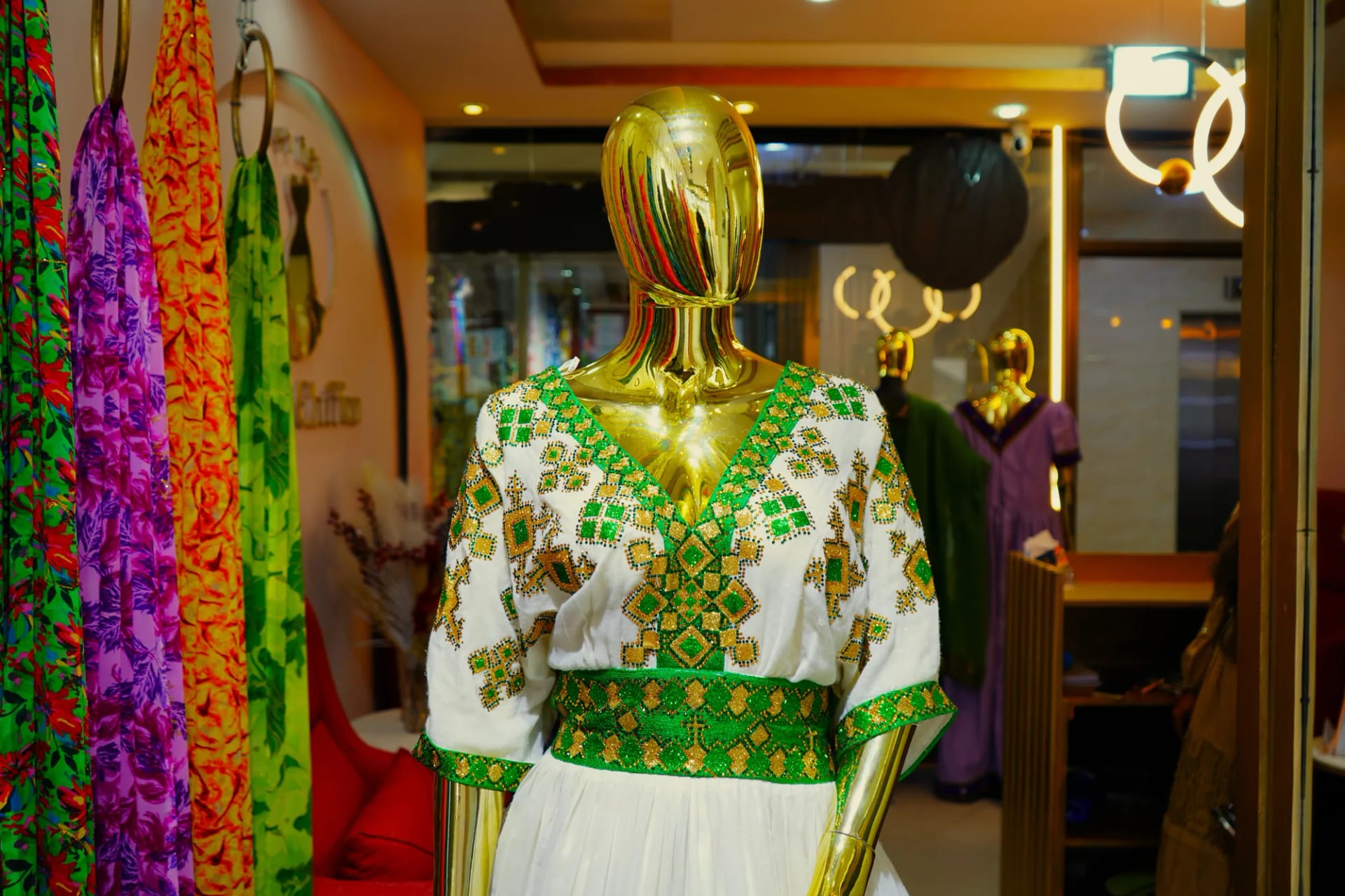 Chiffon, Tibeb kemis, Habesha Kemis, Worn — Honey Chiffon