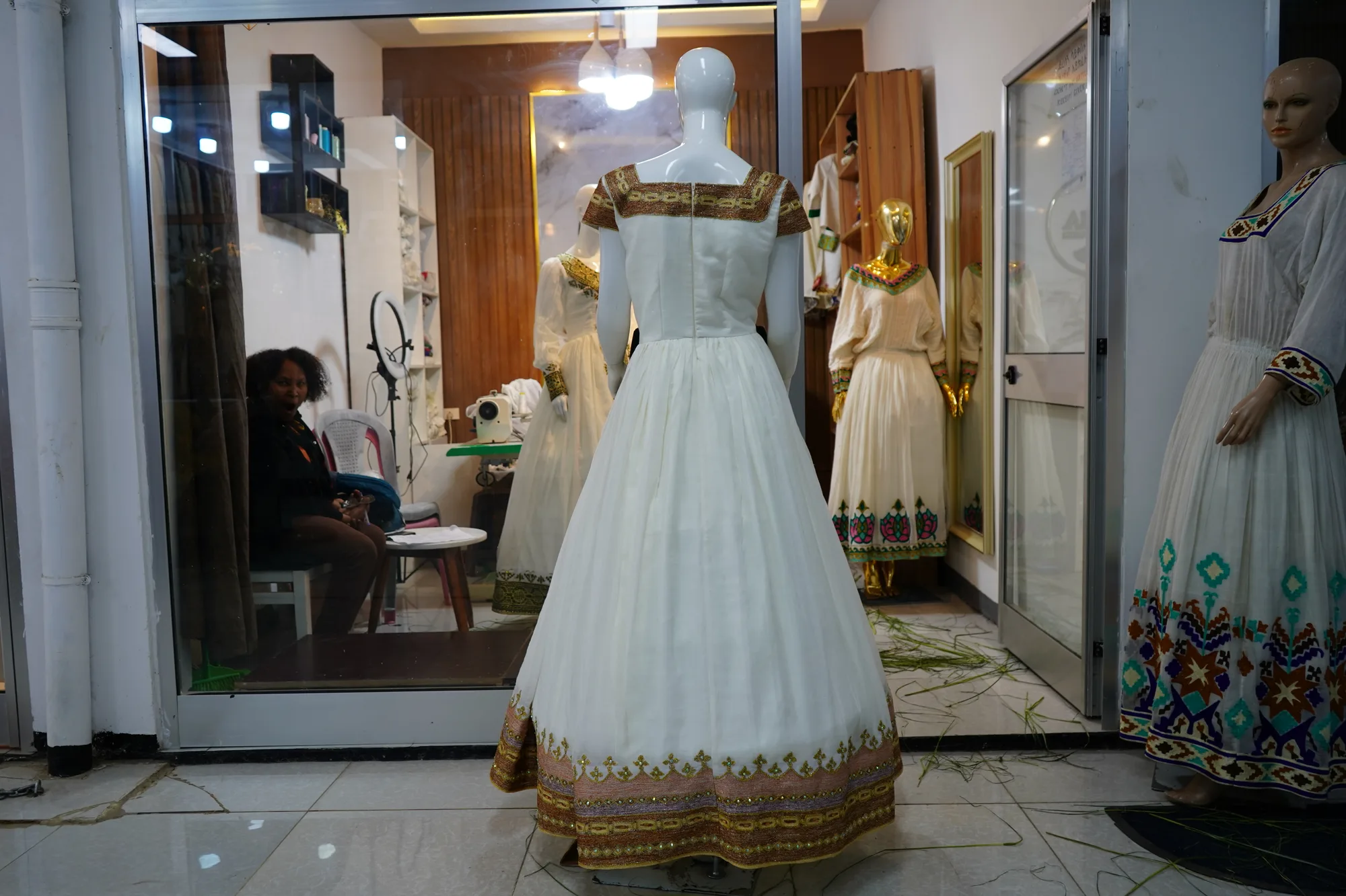 Habesha Kemis, Menen, Saba fabric, Back — Zema Design