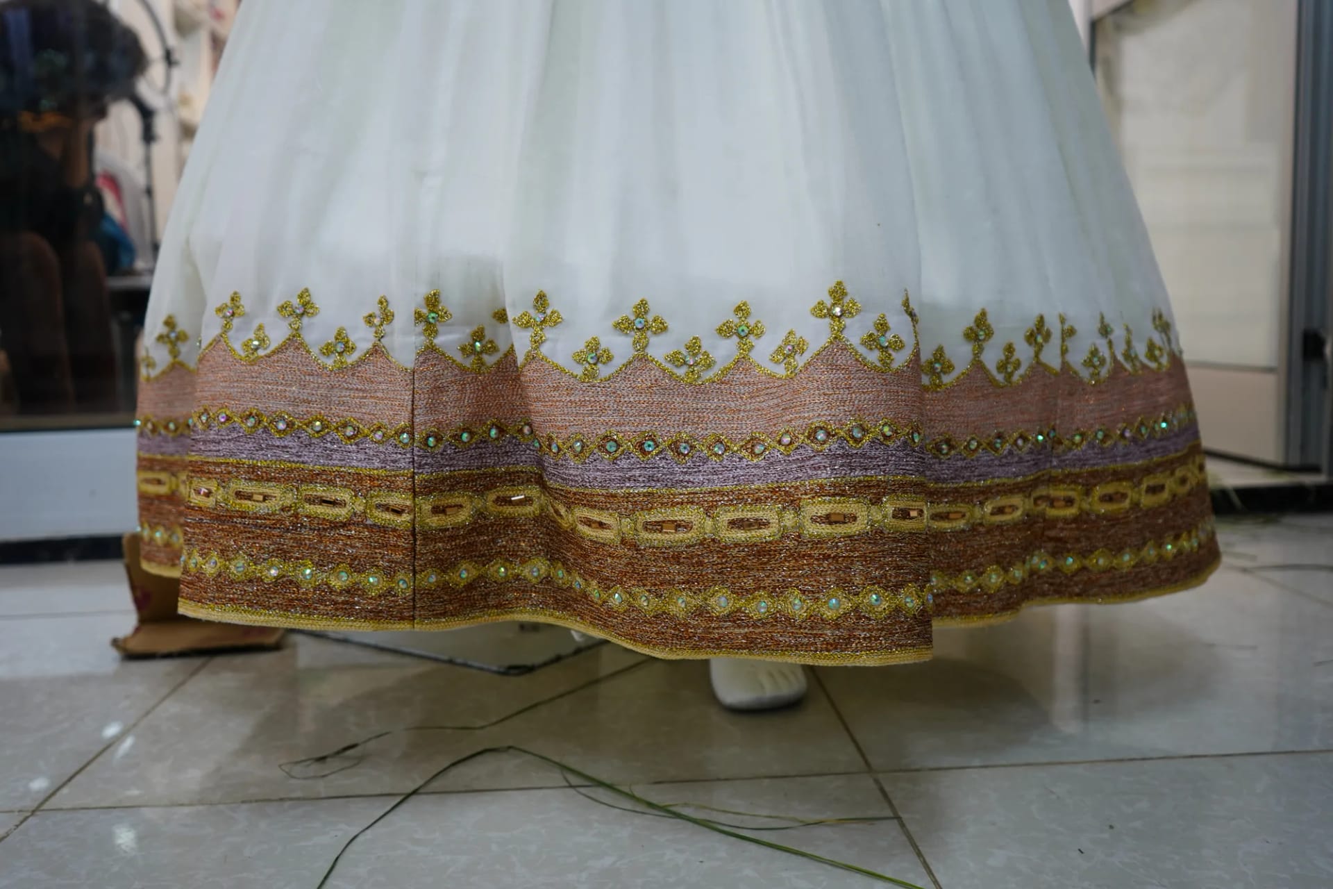 Habesha Kemis, Menen, Saba fabric, Detail — Zema Design