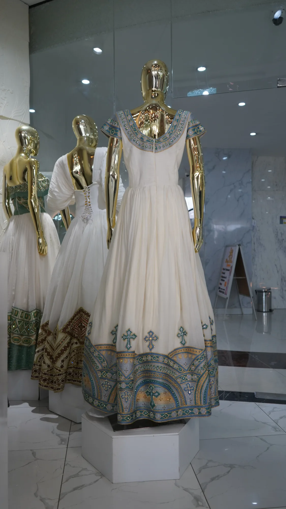 Tibeb Kemis, Habesha Kemis, Cotton Wool fabric, Back — Fevy Design