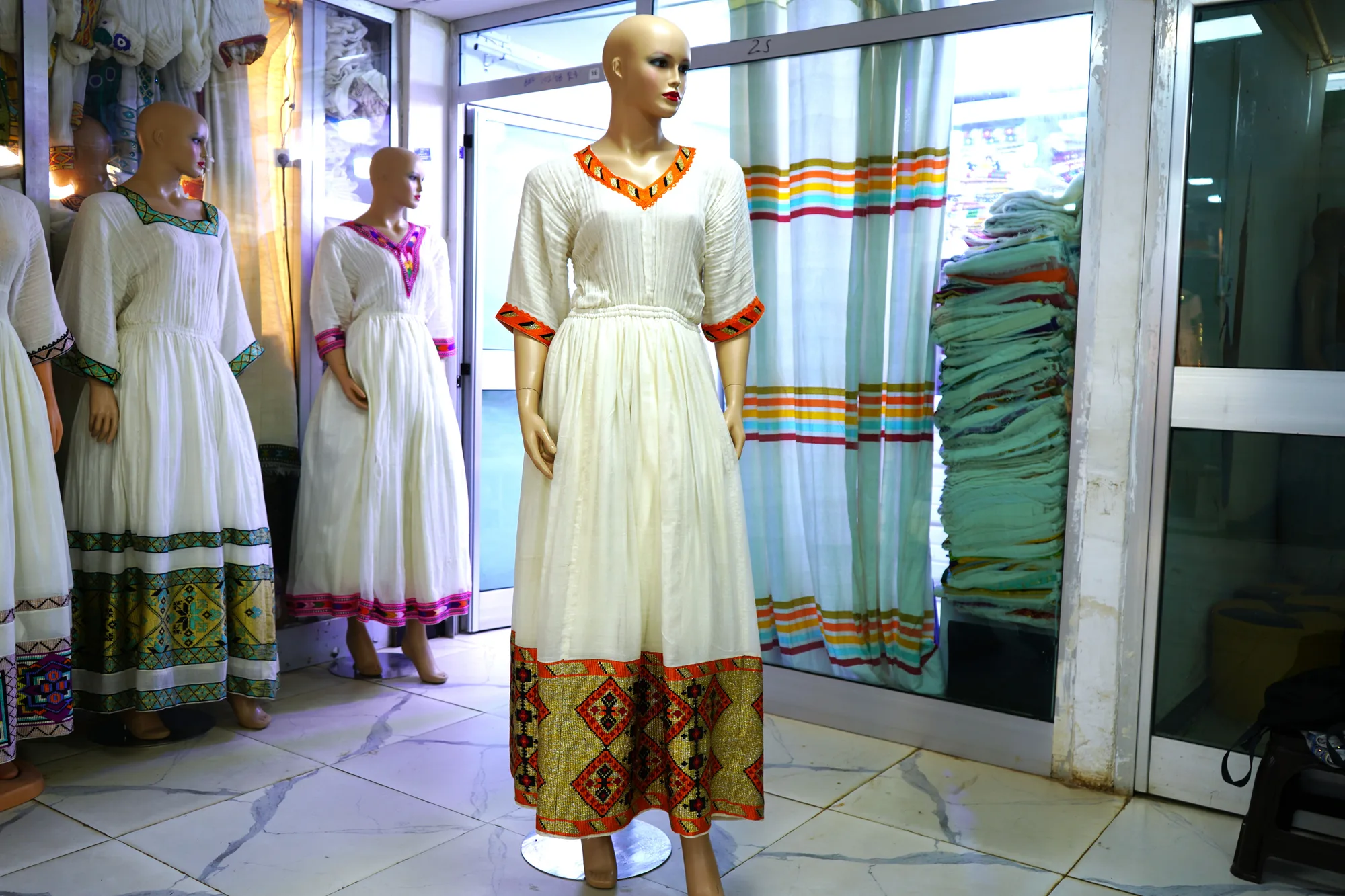 A hand made woven kemis with tilet, Habesha Kemis, Cotton wool fabric — West Yehager Bahil Libs Meshecha