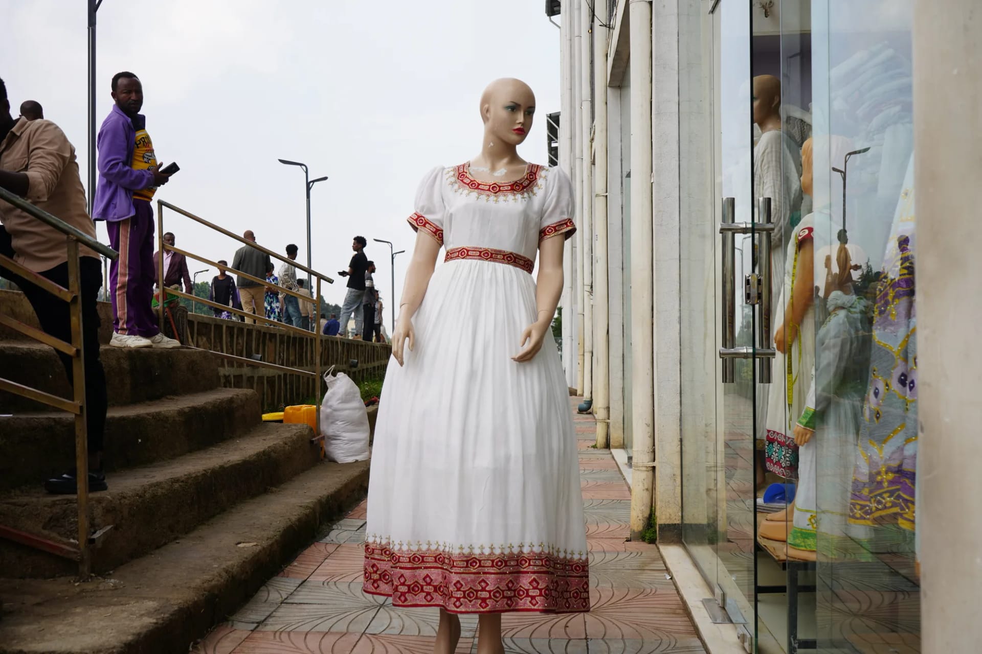 Habesha kemis, Menen fabric, Front — Tilahun Tibeb