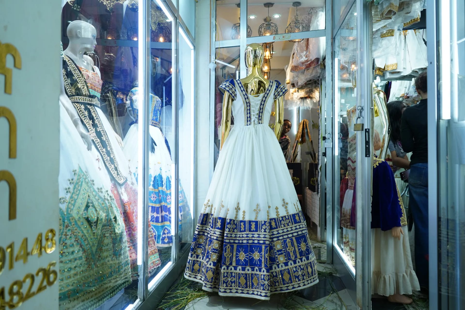 Hand made habesha tibeb kemis, Habesha Kemis, Cotton wool fabric, Back — Samri Mukash Fashion