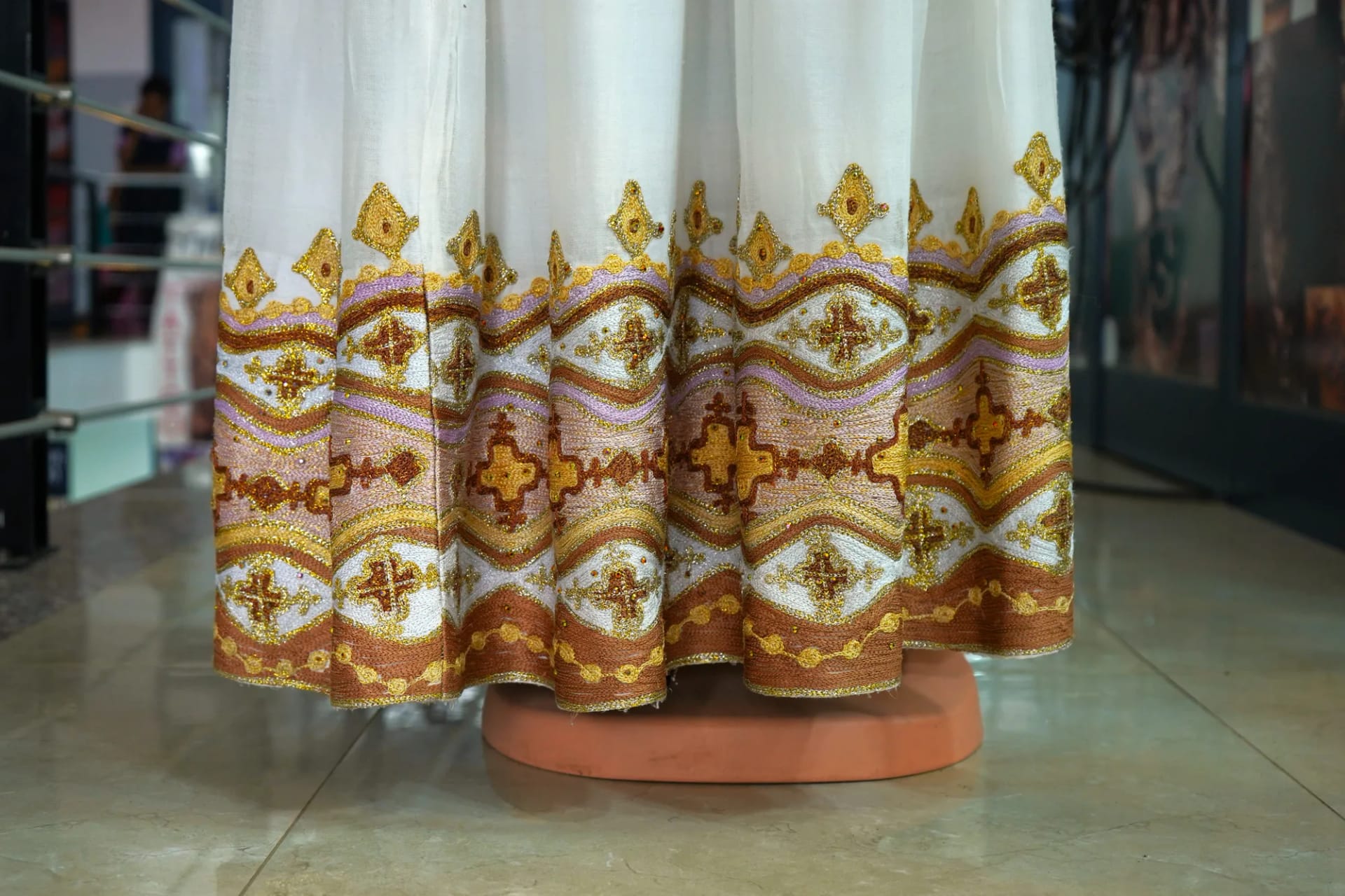 Premium Gondar Wedding Habesha Dress, Habesha Kemis, Menen, Pieces for men fabric, Detail — Rohobot Design