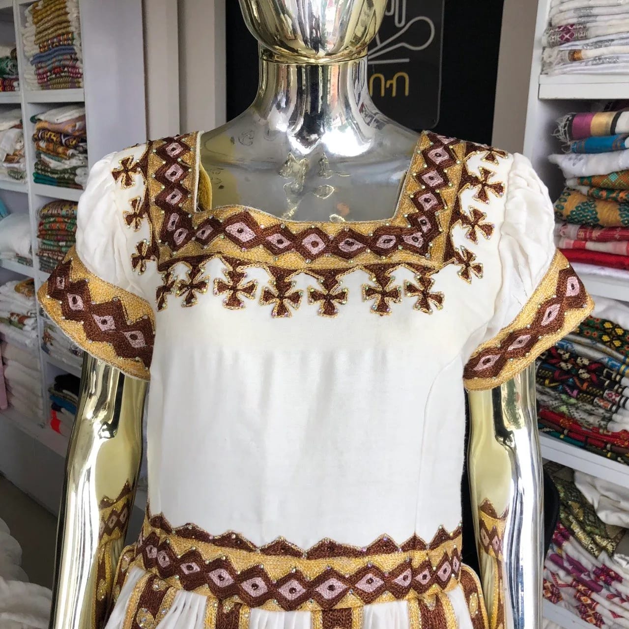 Handwoven Traditional Gabi and Netela Set, Habesha Kemis, menen, saba, fetil fabric, Worn — Tade Fert