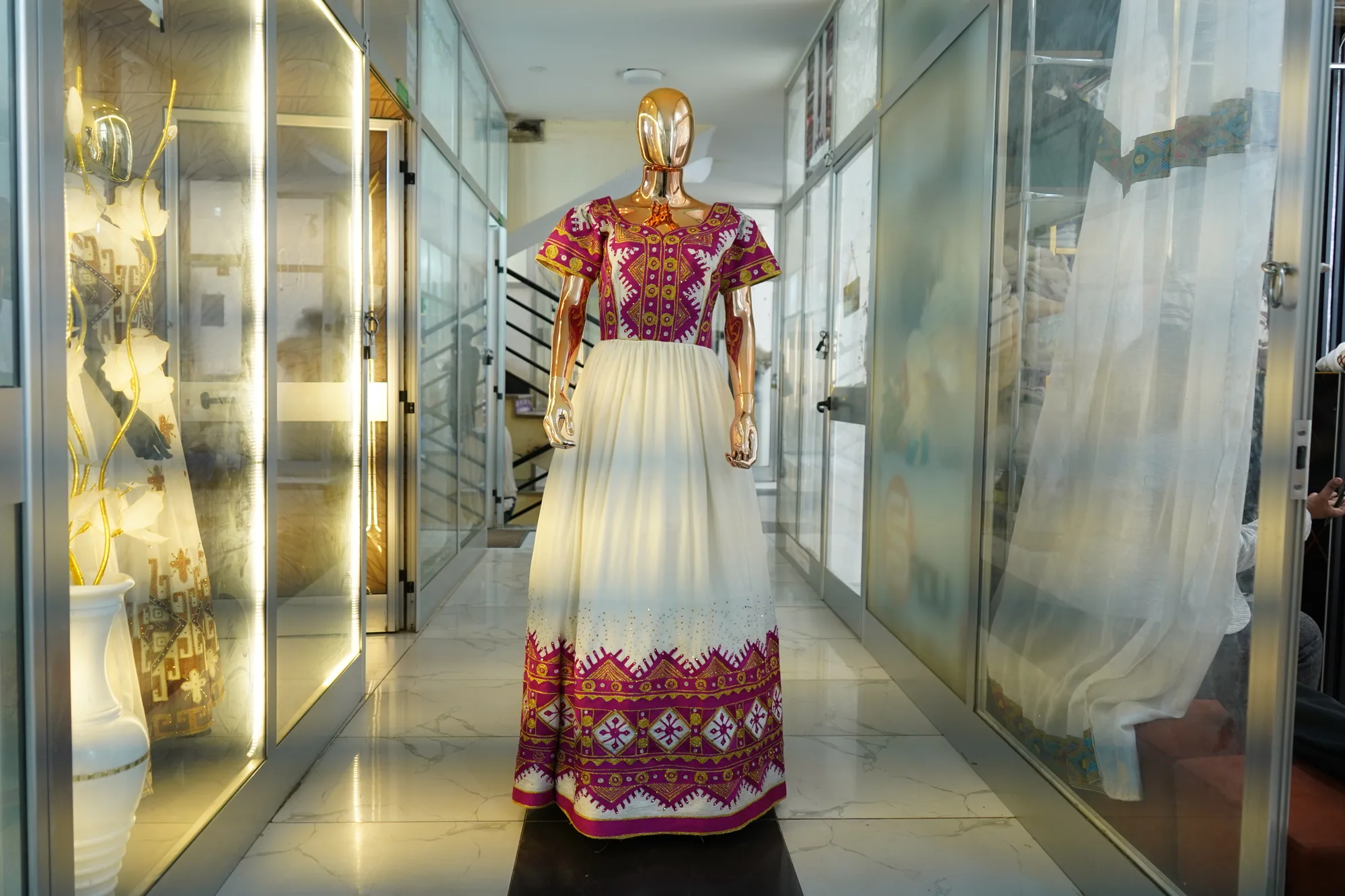 Traditional Ethiopian Tibeb Kemis, Mens T shirt, and Netela, Habesha Kemis, Menen and saba kir fabric — sadu habesha