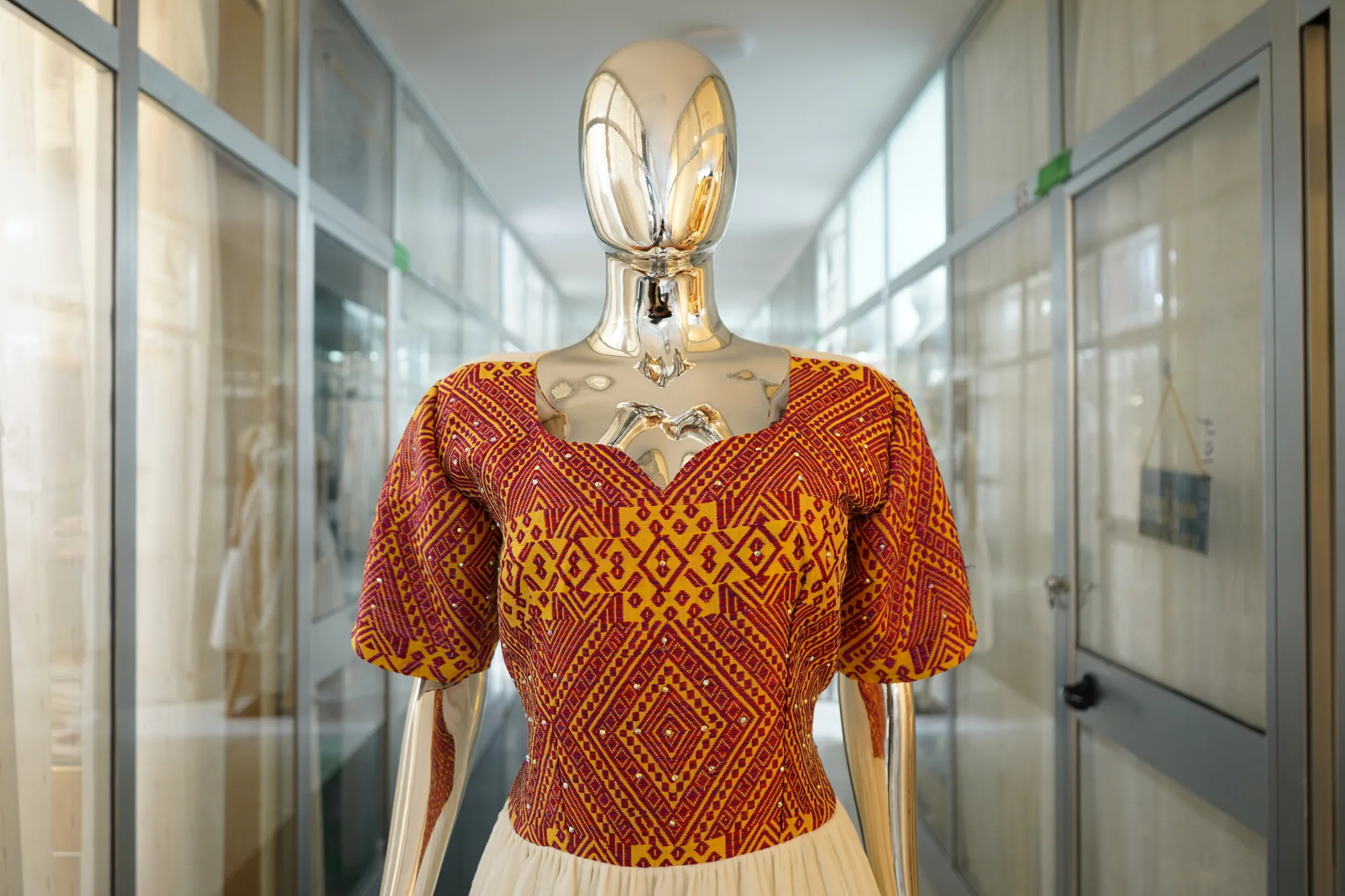 Traditional Ethiopian Tibeb Kemis, Mens T shirt, and Netela, Habesha Kemis, Menen and saba kir fabric, Detail — Eden Design