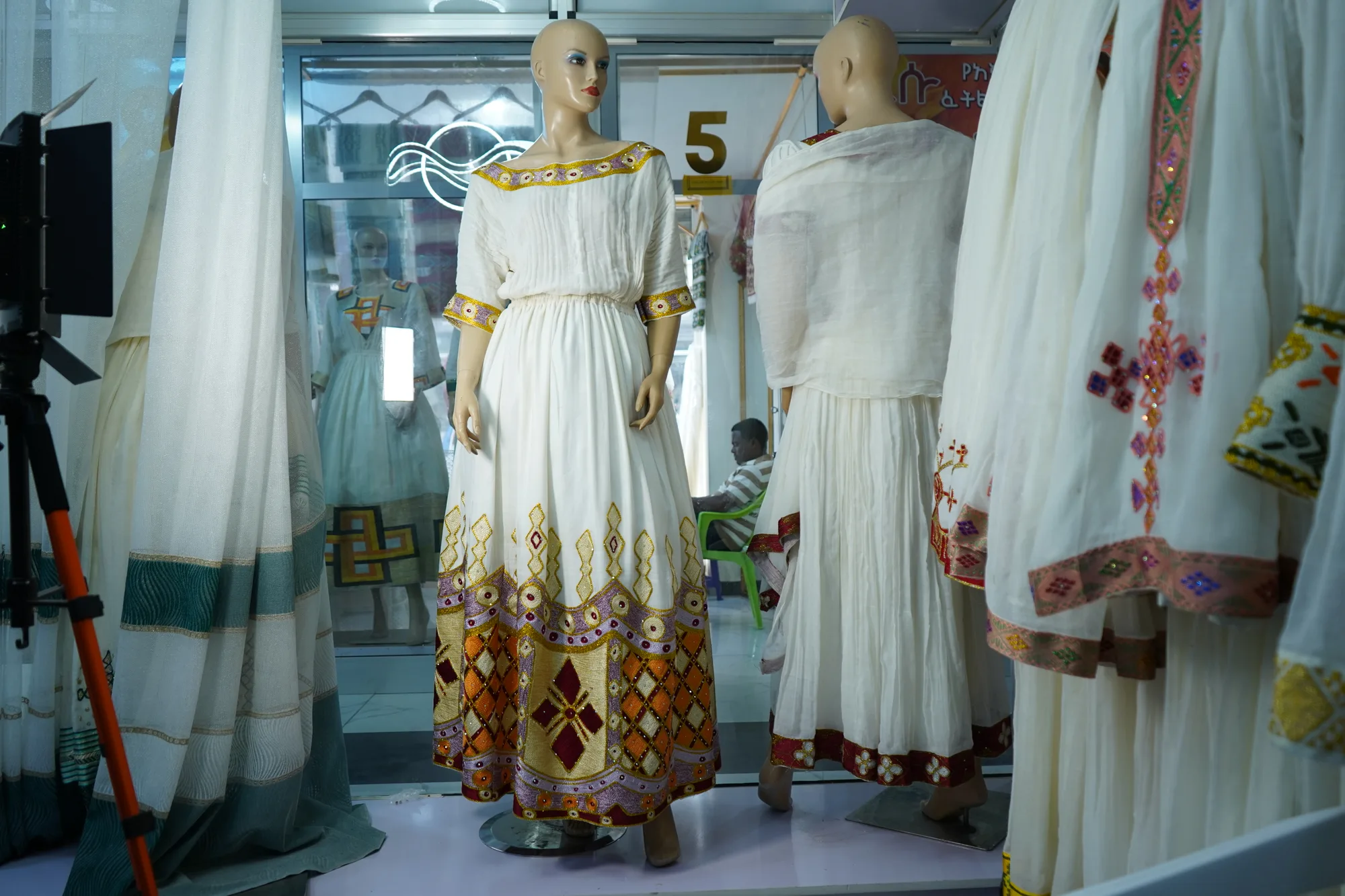 Habeshan Weeding Tibeb Kemis with men shirt, Habesha Kemis, Menen, Saba fabric — Kal Designs