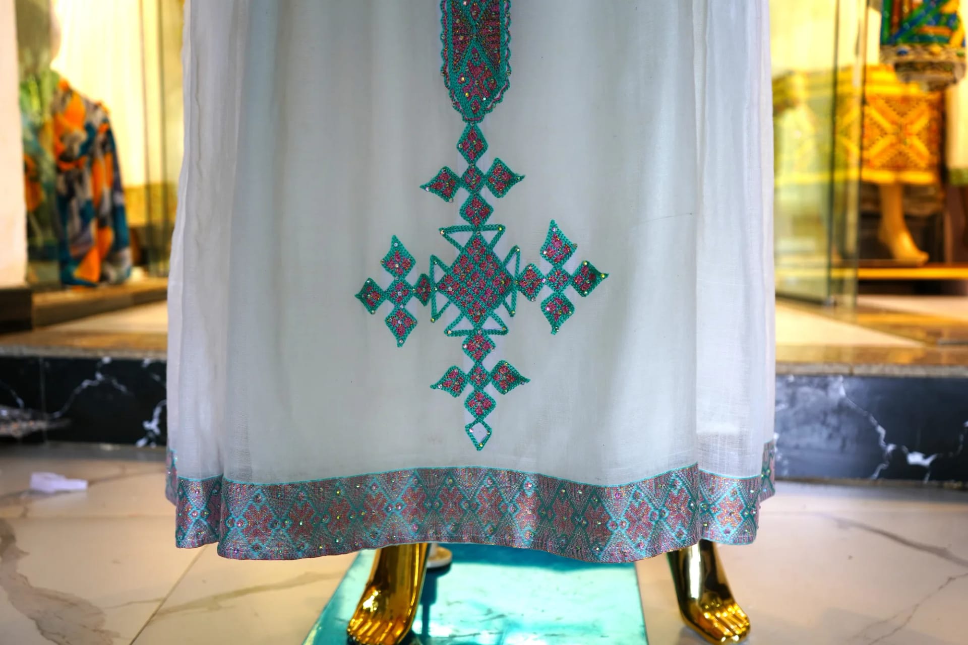 Astonishing handmade Habesha kemis, Cotton Wool fabric, Detail — Mercy Tibeb