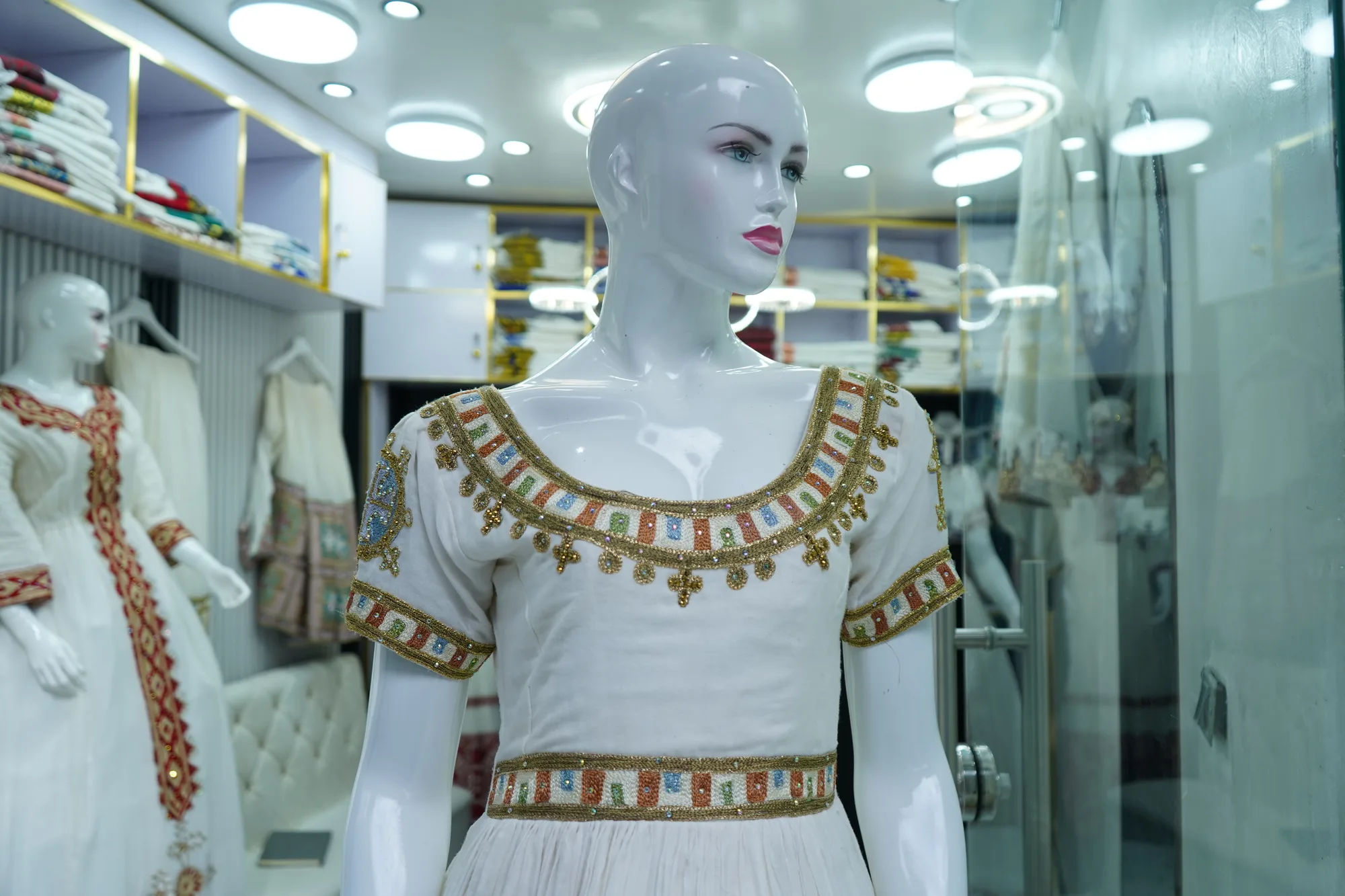 Weeding Tibeb Kemis, Men tibeb t-shirt and Pants, Habesha Kemis, Cotton Wool fabric, Worn — Aryan Tibeb