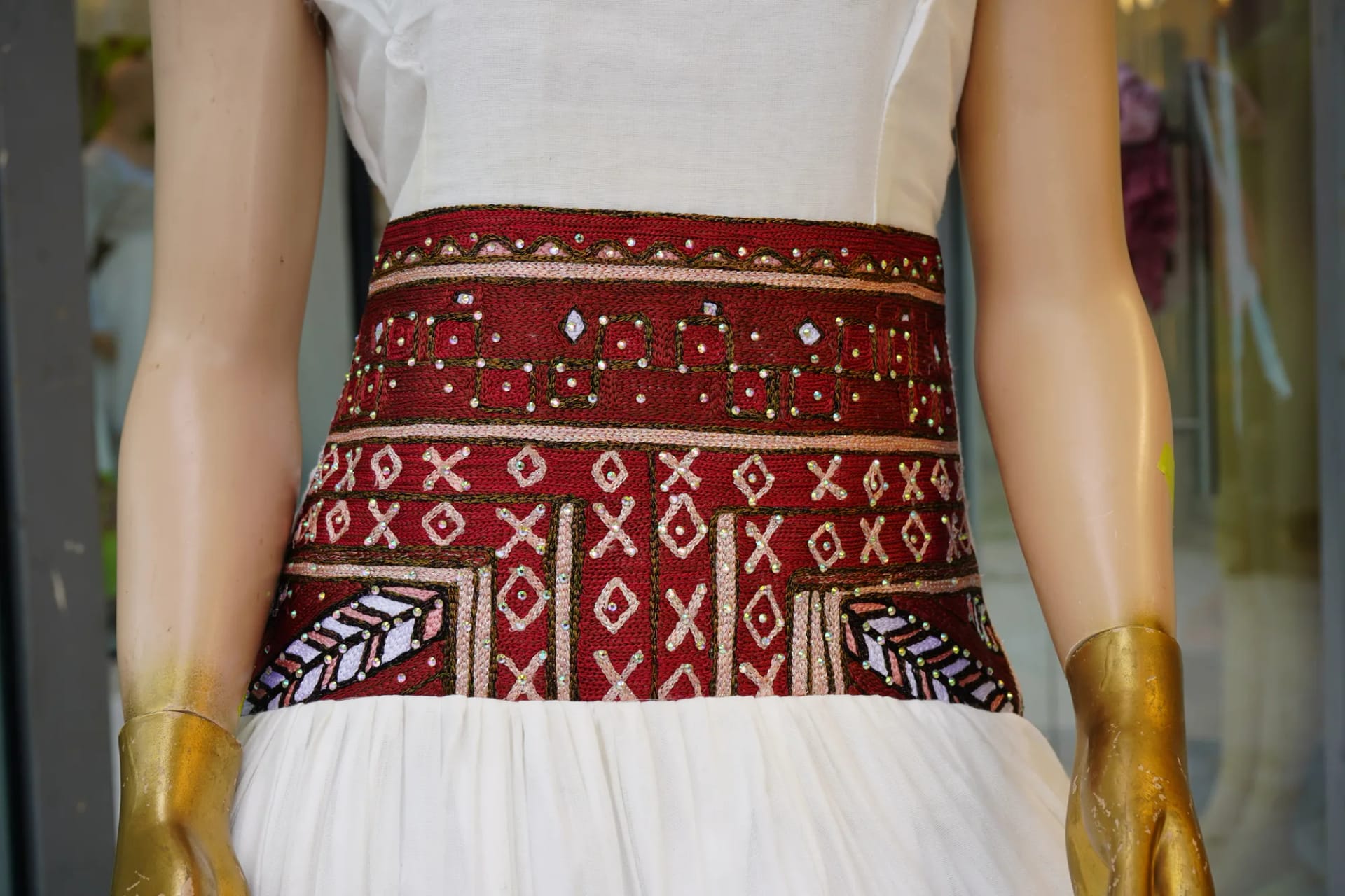 Weeding Tibeb Kemis, Men T-shirt, Habesha Kemis, Menen Cotton Wool fabric, Worn — Hiyab Tibeb