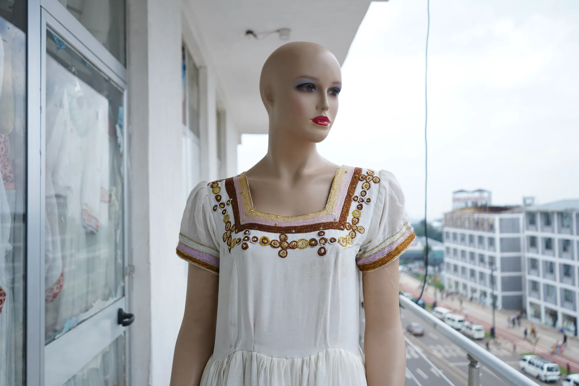 Handmade cultural Weeding Tibeb Kemis, Habesha Kemis, Menen Cotton Wool fabric, Worn — Bete Merawi Cultural Clothes