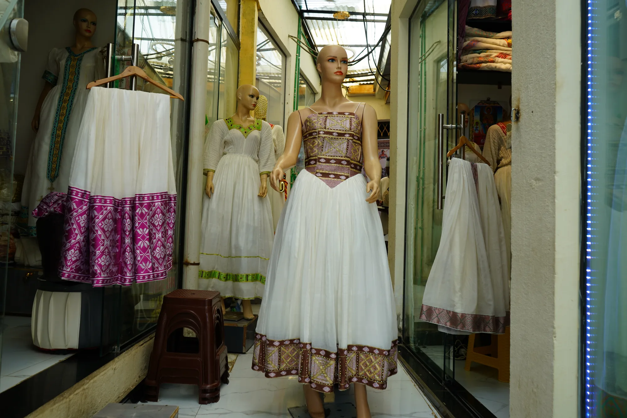 Elegant Habesha Evening Gown, Habesha Kemis, Menen, Saba, Werkzeb fabric — Ma Design