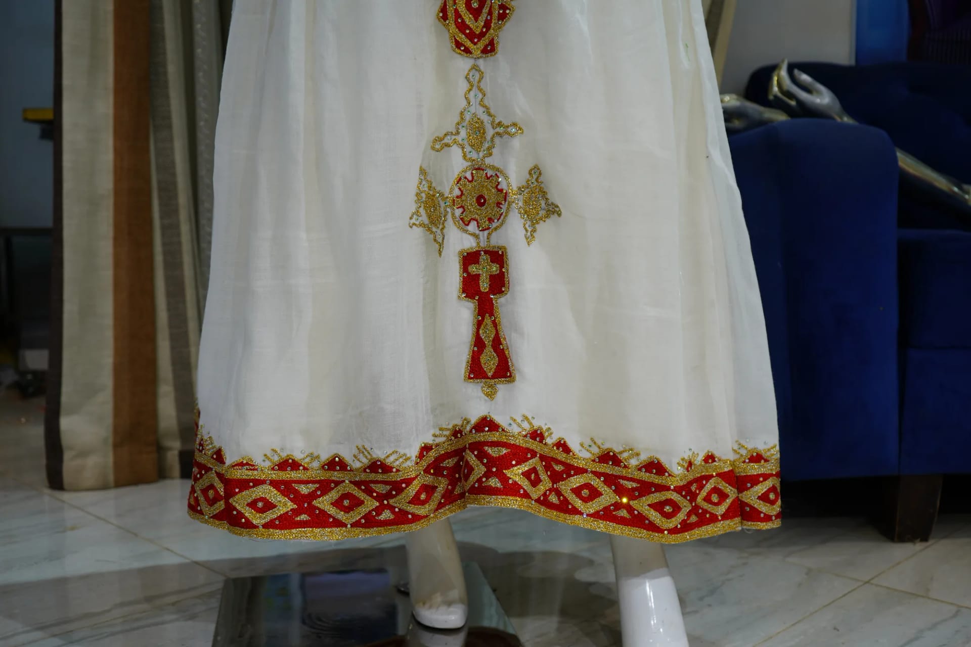 Luxury Men's Habesha Traditional Suit, Habesha Kemis, Detail — Sisay Design