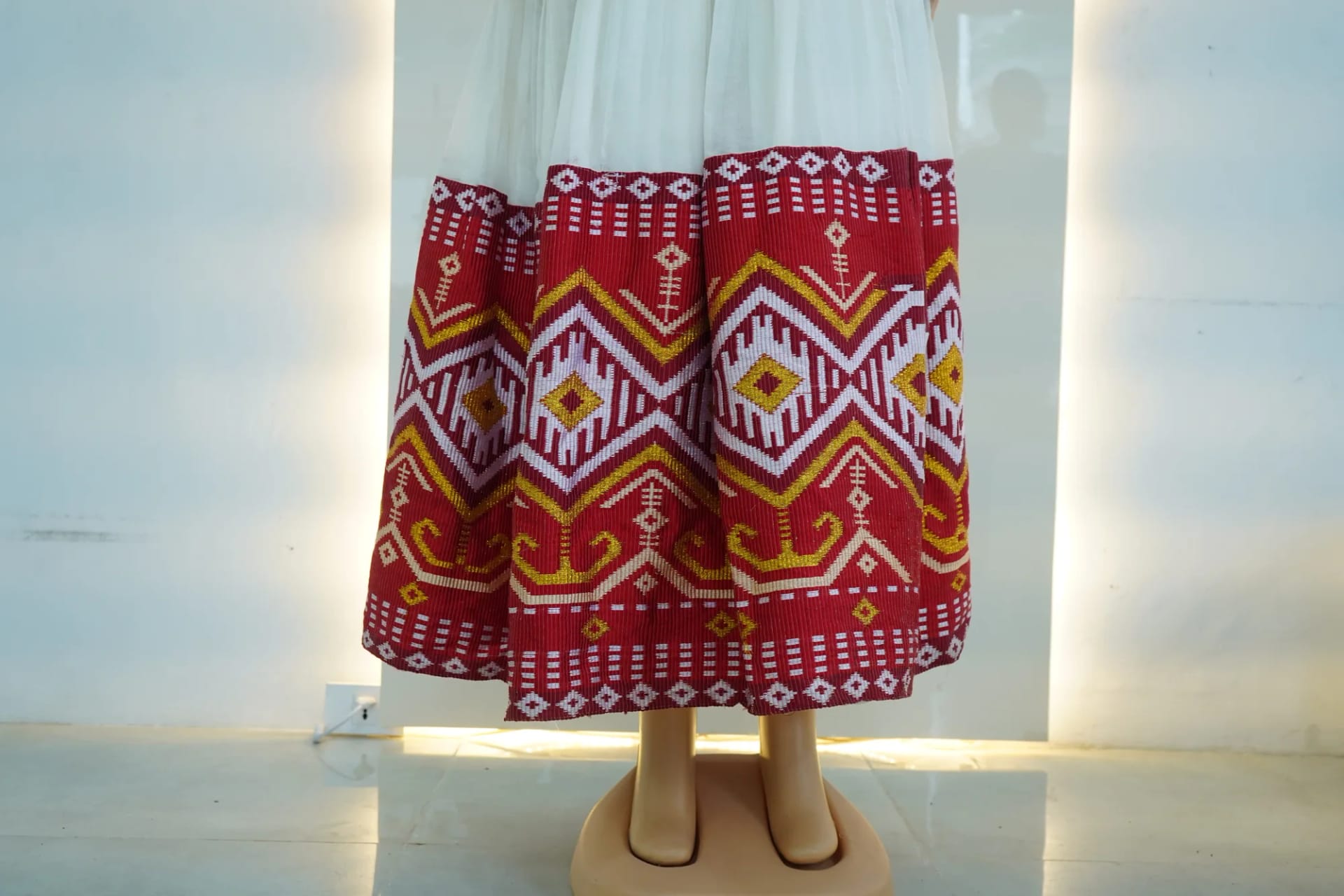 Premium Bridal Habesha Collection with Netela, Habesha Kemis, Menen fabric, Detail — Senper Design