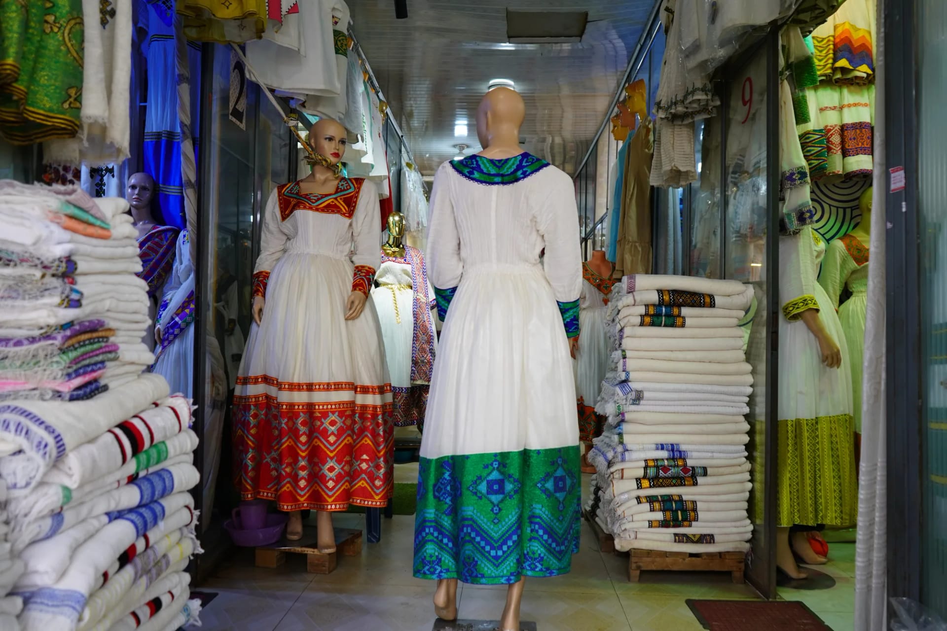 Handmade Habesha Tibeb kemis, Habesha Kemis, Cotton Wool fabric, Back — Abebech Tesema Cultural Clothe