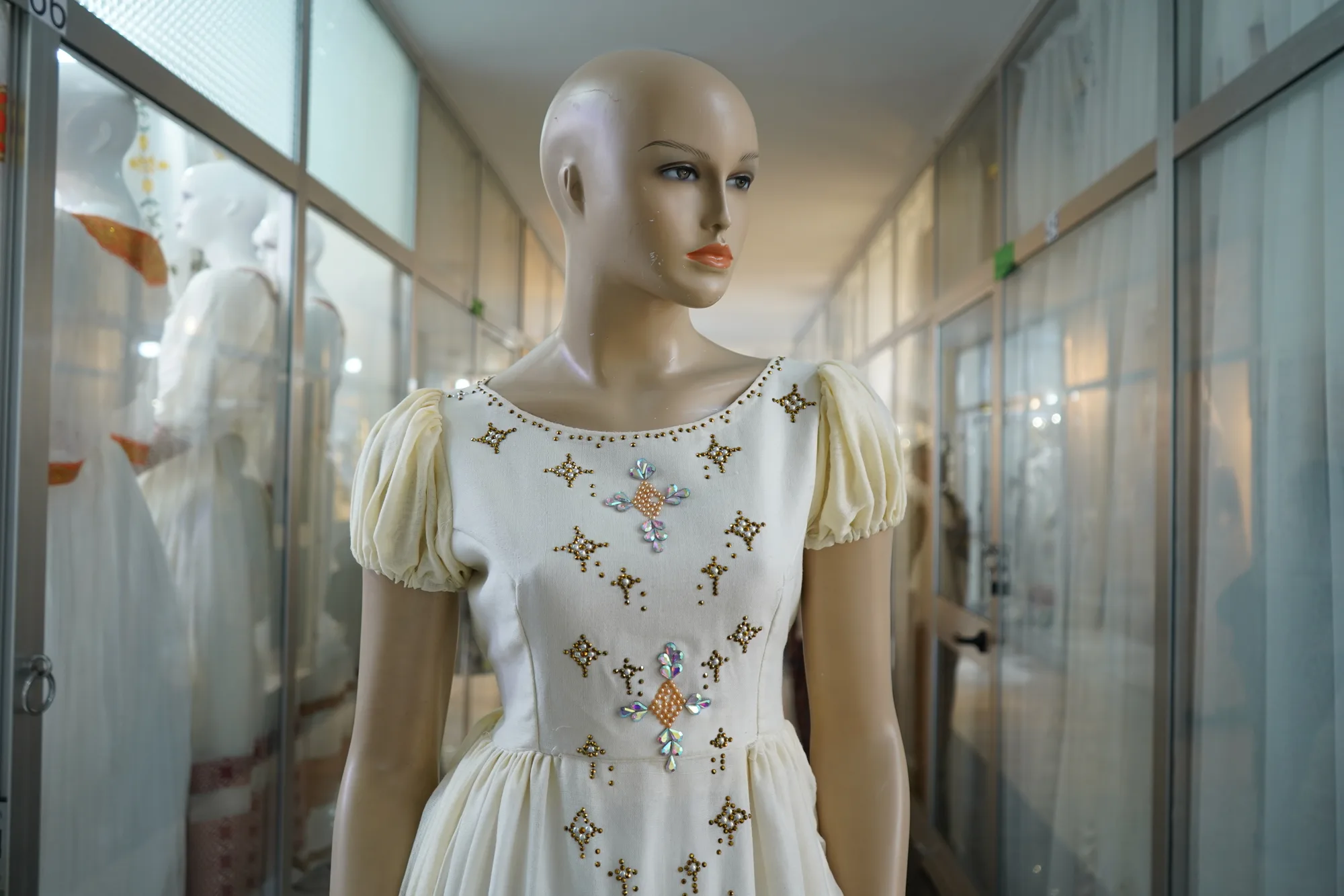 Habesha Tibeb Kemis, Habesha Kemis, Menen cotton wool fabric, Detail — Abdu Design
