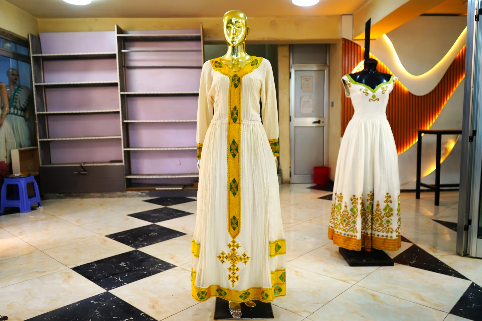 Traditional Handcrafted Habesha Kemis with Fine Cotton Tibeb, Menen fabric — Henos Tibeb