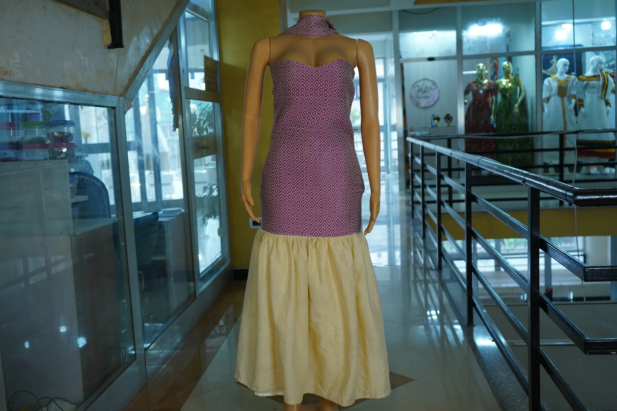Premium Bridal Habesha Kemis with Luxury Hand-Woven Tibeb, All Traditional Material fabric, Front — Liyu Habesha Tibeb