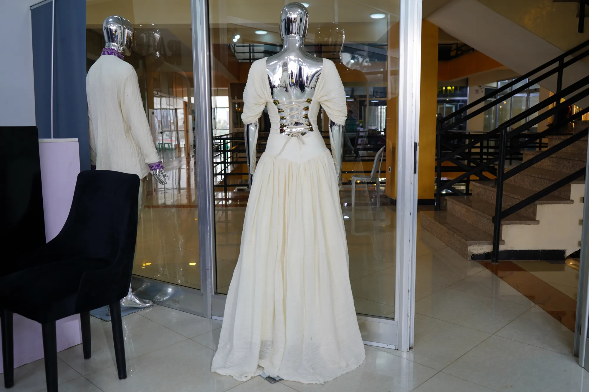 Modern Habesha Dresses with Traditional Elegance, Habesha Kemis, Back — Rahela Clothing