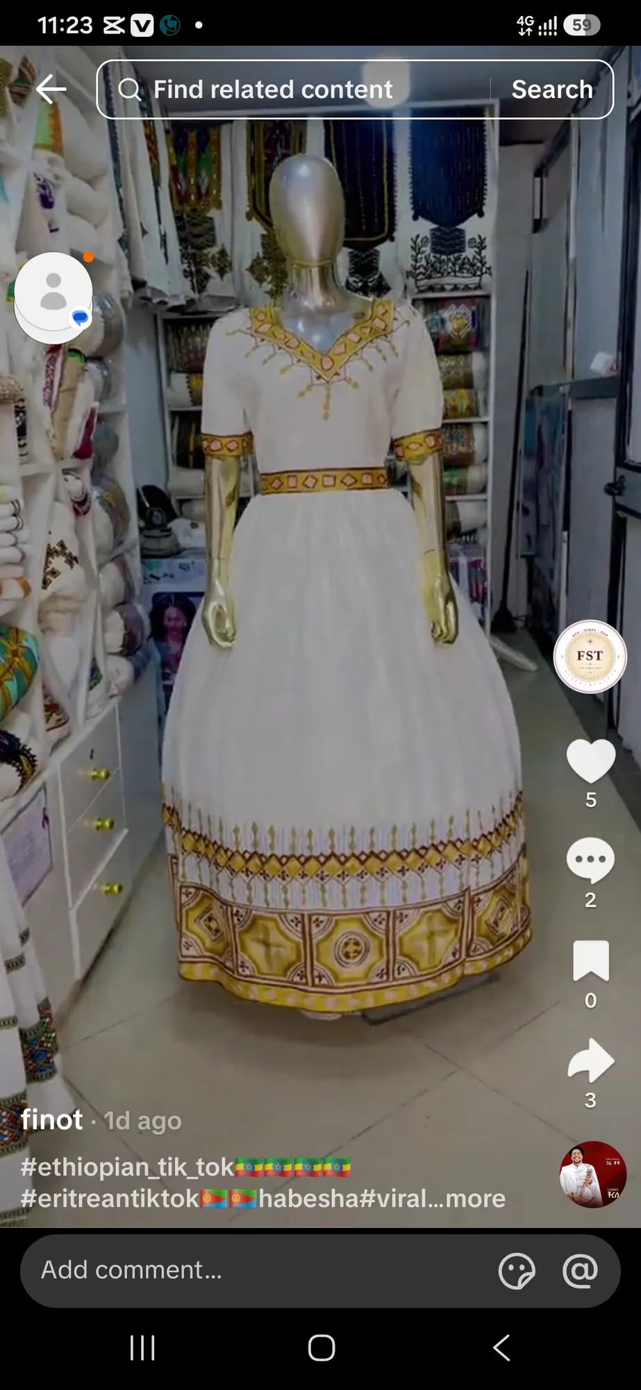 Top quality habeha kemis, Habesha Kemis, Cotton ,silk tread fabric, Front — Finote Sabawian Tibeb