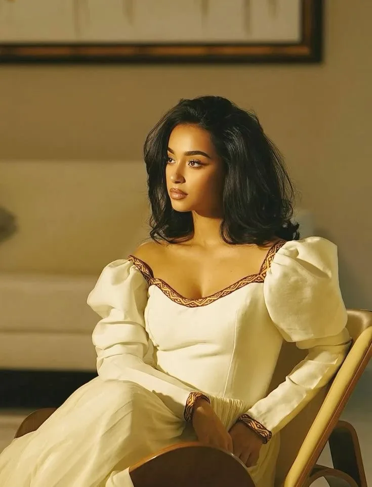 habesha kamis, Habesha Kemis, menen fabric — tensaye fiker