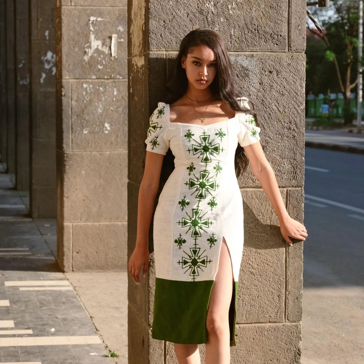 habesha kemis, shmnana fabric — tensaye fiker