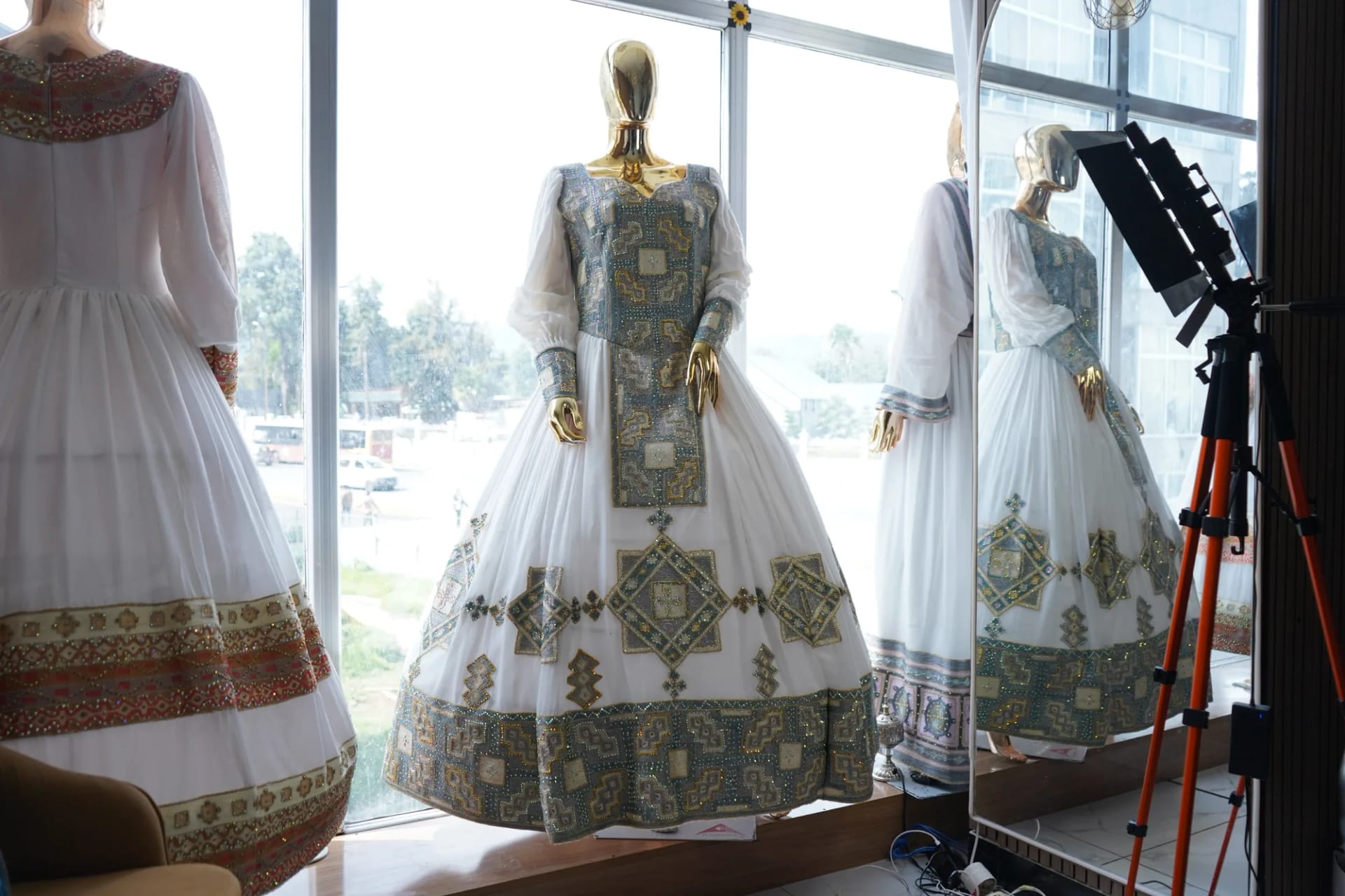 Modern Habesha weeding tibeb kemis, Habesha Kemis, Cotton Wool fabric — Bilal Habesha Dress