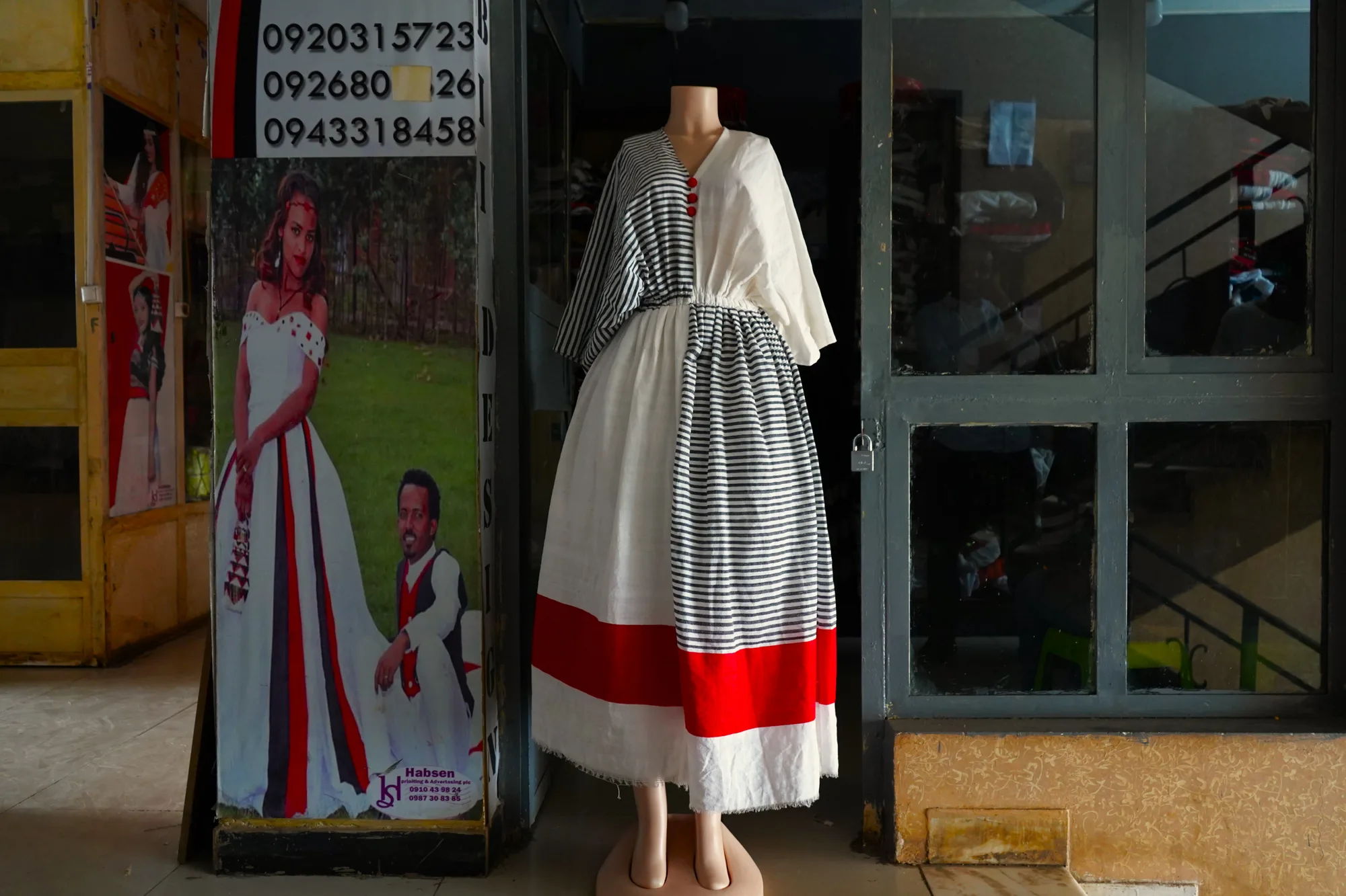 Traditional Oromo Women's Cultural Dress, Habesha Kemis, Front — Wedu Oromo Culture Cloth